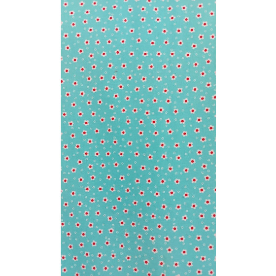 Baumwollstoff Meterware Mille Fleurs Aqua